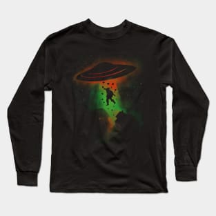 Santa's Christmas Secret - UFO Alien Spaceship Long Sleeve T-Shirt